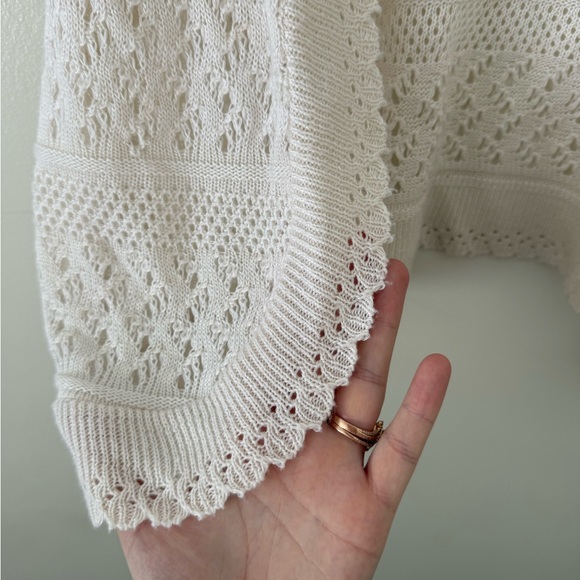 VTG Y2K Fairy Open-Knit Cardigan Faded Glory XXL crochet Shortsleeve Cottagecore - Picture 4 of 6